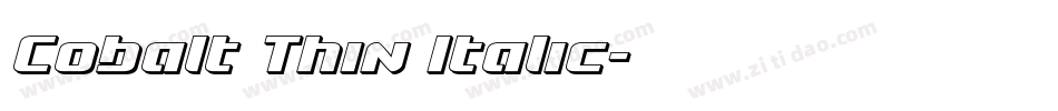 Cobalt Thin Italic字体转换